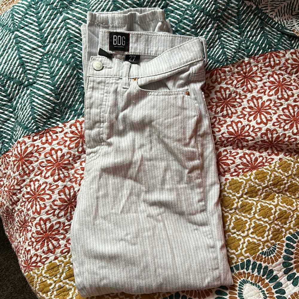 Striped Mom Jeans